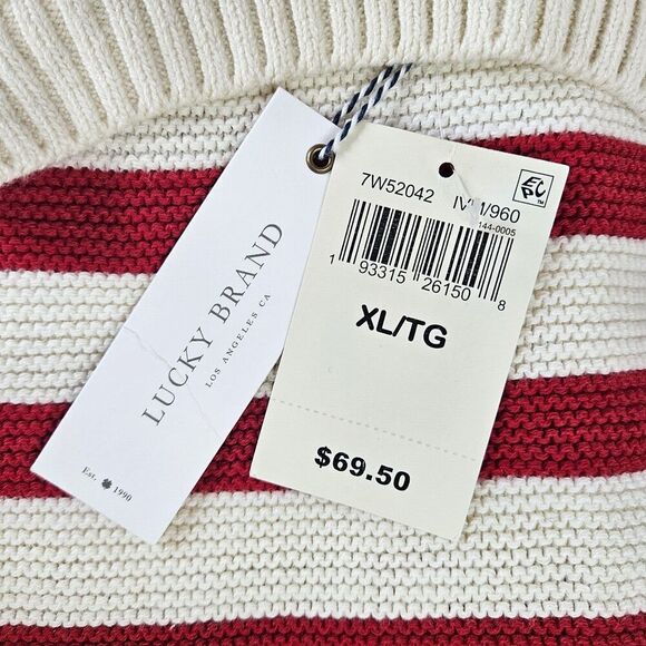 LUCKY BRAND Ombre Sweater Shell Women's XL Sleeveless Striped Knit Tank - Picture 7 of 12